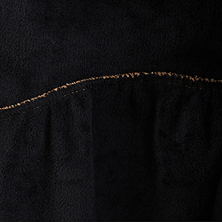 Buddha Stones Plain Buttons Long Sleeve Women's Cotton Corduroy Fleece-Lined Coat With Pockets - image 7