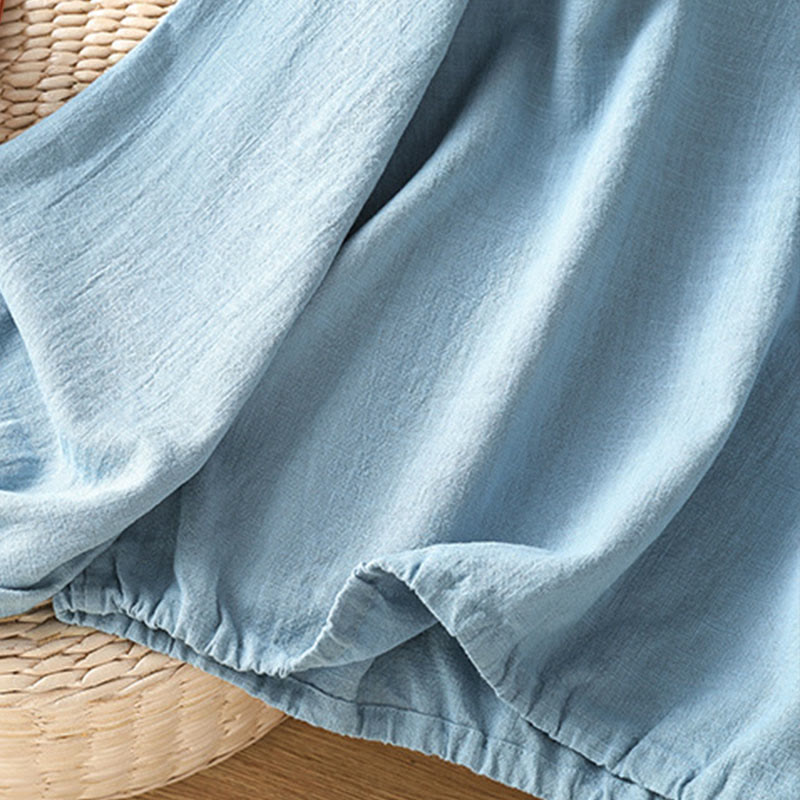 Buddha Stones Casual Plain Long Sleeve Cotton Polyester Women's Shirt - image 13