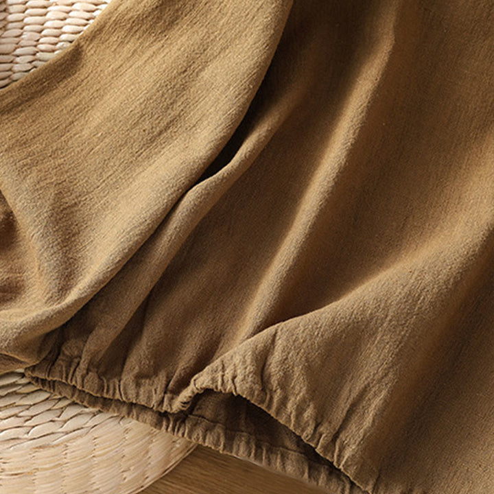 Buddha Stones Casual Plain Long Sleeve Cotton Polyester Women's Shirt - image 20