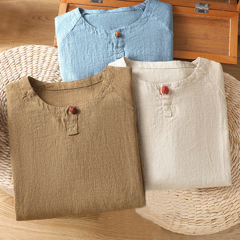 Buddha Stones Casual Plain Long Sleeve Cotton Polyester Women's Shirt - image 23