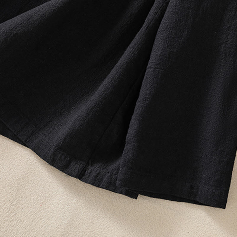 Buddha Stones Casual Buttons Crew Neck Cotton Women's Long Sleeve Shirt With Pockets - image 15