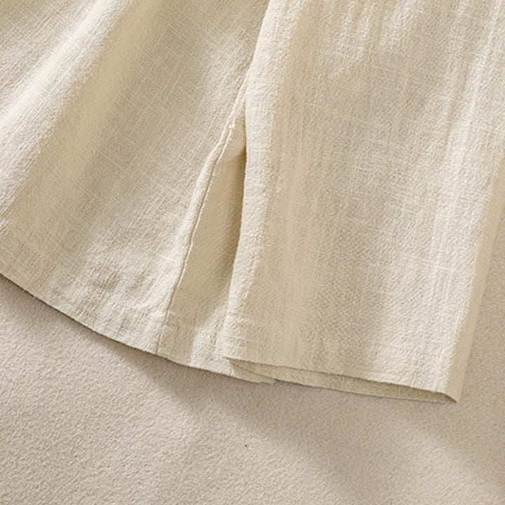 Buddha Stones Casual Buttons Crew Neck Cotton Women's Long Sleeve Shirt With Pockets - image 19