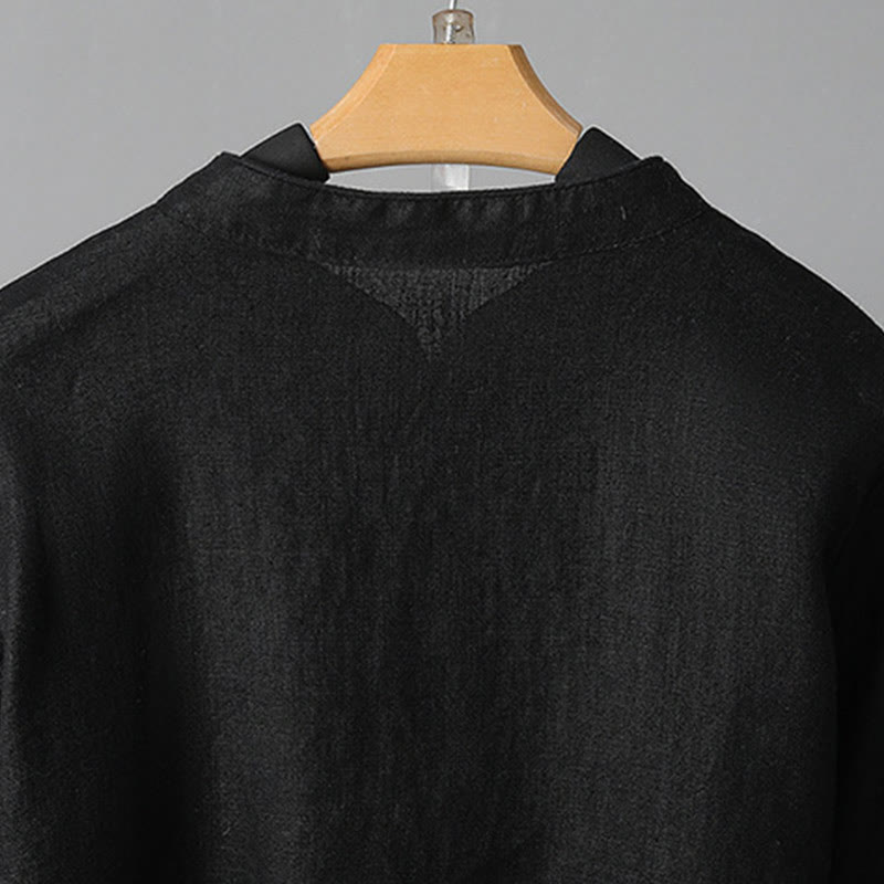 Buddha Stones Embroidery Flower Long Sleeve Frog-buttons Cotton Women's Shirt - image 22