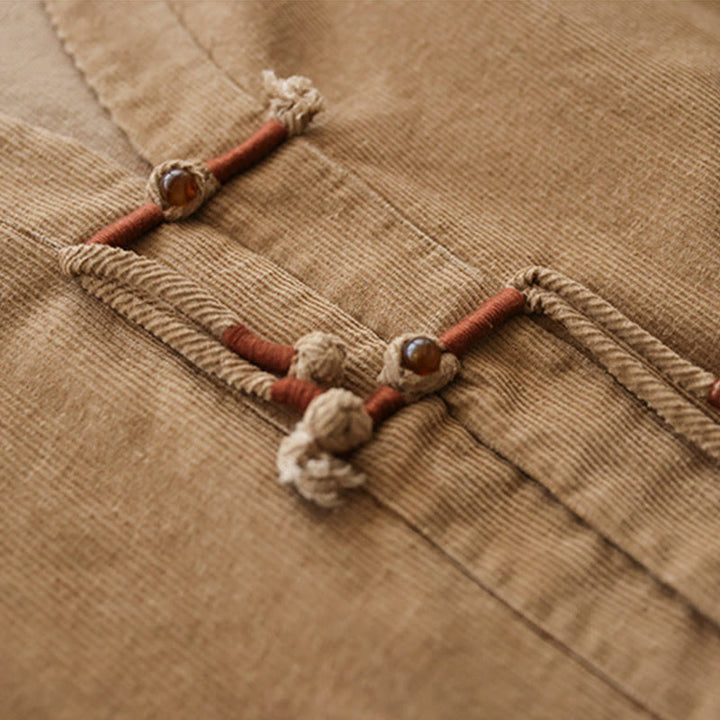 Buddha Stones Women's Cotton Long Sleeve Corduroy Jacket With Pockets - image 7