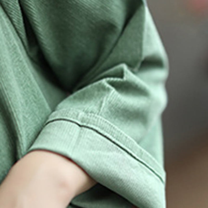 Buddha Stones Women's Cotton Long Sleeve Corduroy Jacket With Pockets - image 14