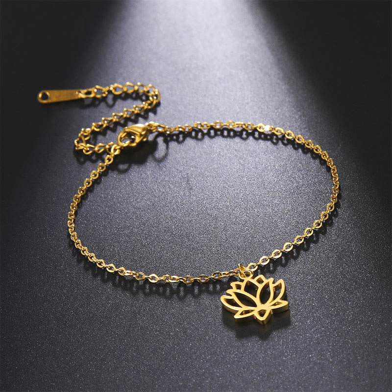 Buddha Stones Lotus Pattern Titanium Steel Enlightenment Bracelet - image 13