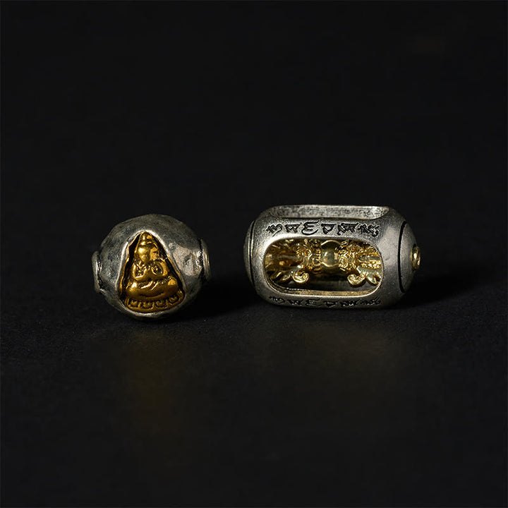 Buddha Stones Natural Grey Jasper Kambamba Jasper Om Mani Padme Hum Formless Buddha Healing Bracelet - image 6