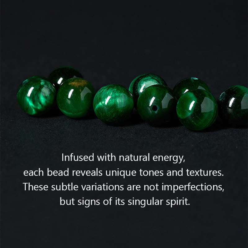 Buddha Stones Natural Grey Jasper Kambamba Jasper Tiger Eye Om Mani Padme Hum Protection Bracelet - image 6