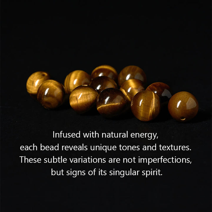 Buddha Stones Natural Grey Jasper Kambamba Jasper Tiger Eye Om Mani Padme Hum Protection Bracelet - image 7