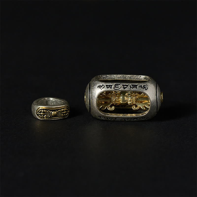 Buddha Stones Natural Grey Jasper Kambamba Jasper Tiger Eye Om Mani Padme Hum Protection Bracelet - image 8