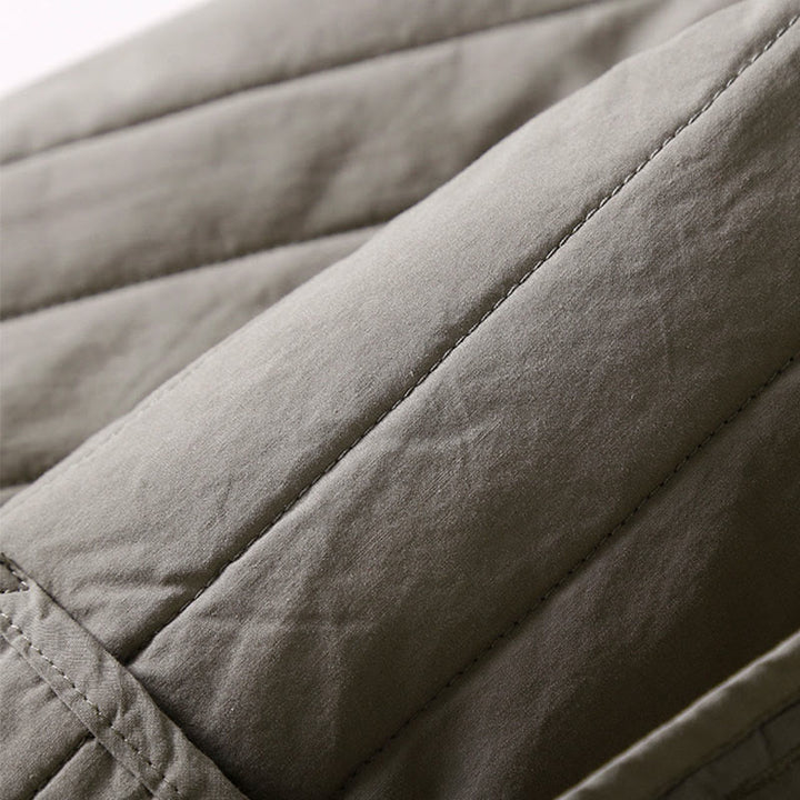 Buddha Stones Cord Design Quilting Women's Long Sleeve Cotton Hoodie Jacket With Pocket - image 10