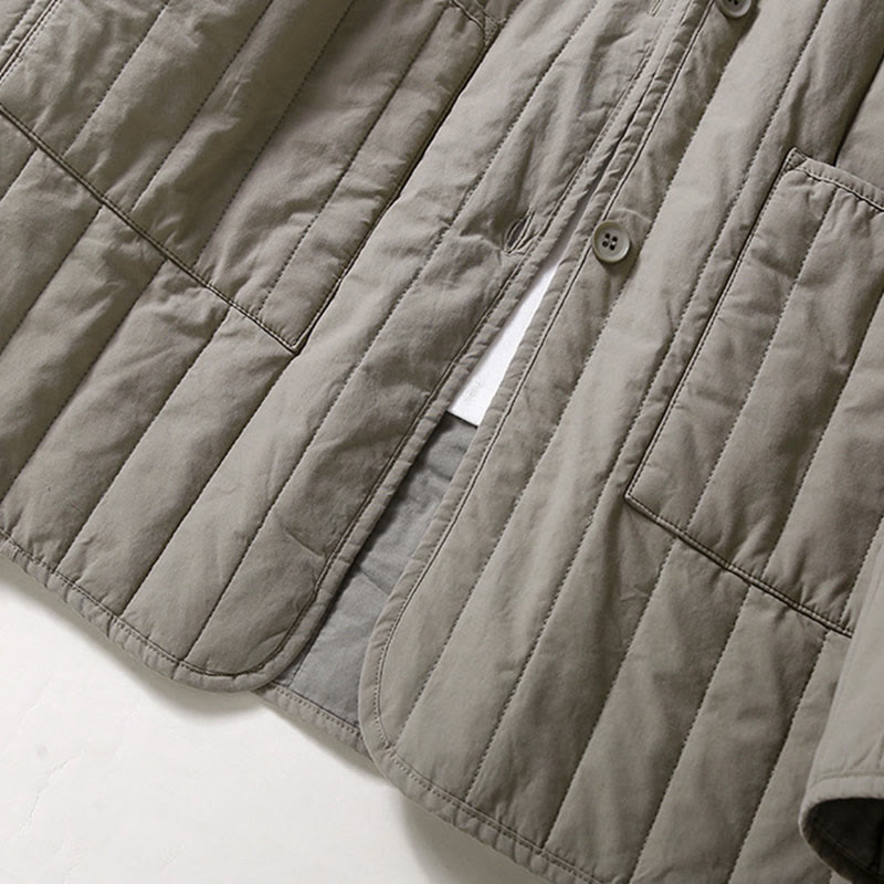 Buddha Stones Cord Design Quilting Women's Long Sleeve Cotton Hoodie Jacket With Pocket - image 13