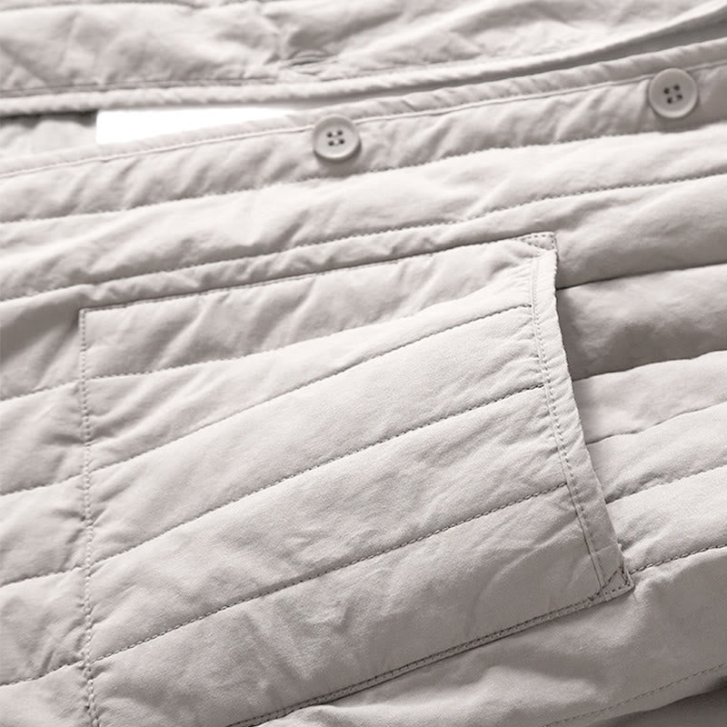 Buddha Stones Cord Design Quilting Women's Long Sleeve Cotton Hoodie Jacket With Pocket - image 17