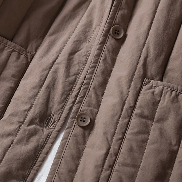 Buddha Stones Cord Design Quilting Women's Long Sleeve Cotton Hoodie Jacket With Pocket - image 2