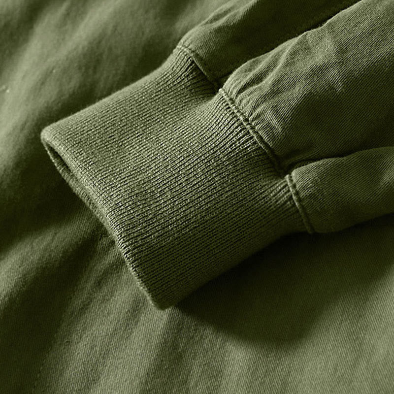 Buddha Stones Fall Solid Long Sleeve Buttons Down Men Cotton Shirt With Pockets - image 29