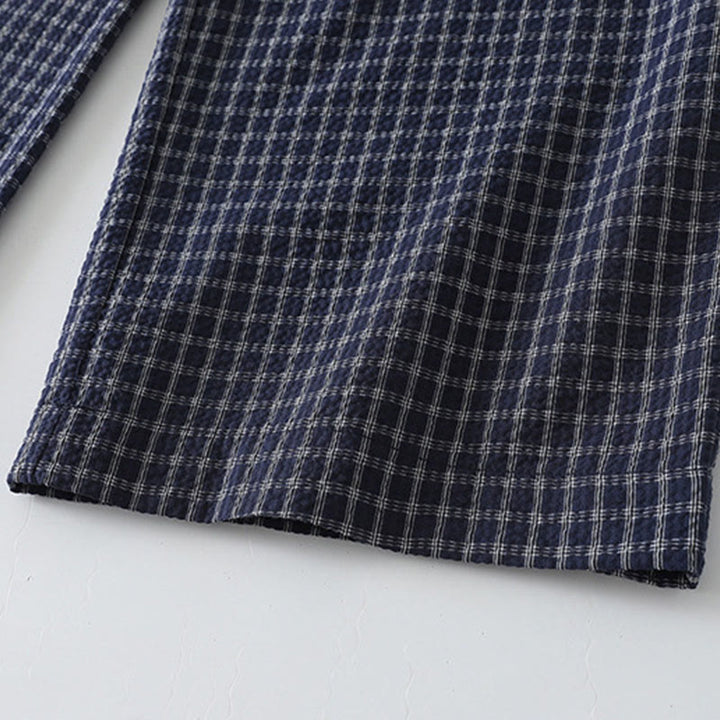 Buddha Stones Casual Plaid Pattern Women's Cotton Wide Leg Pants With Pockets - image 7