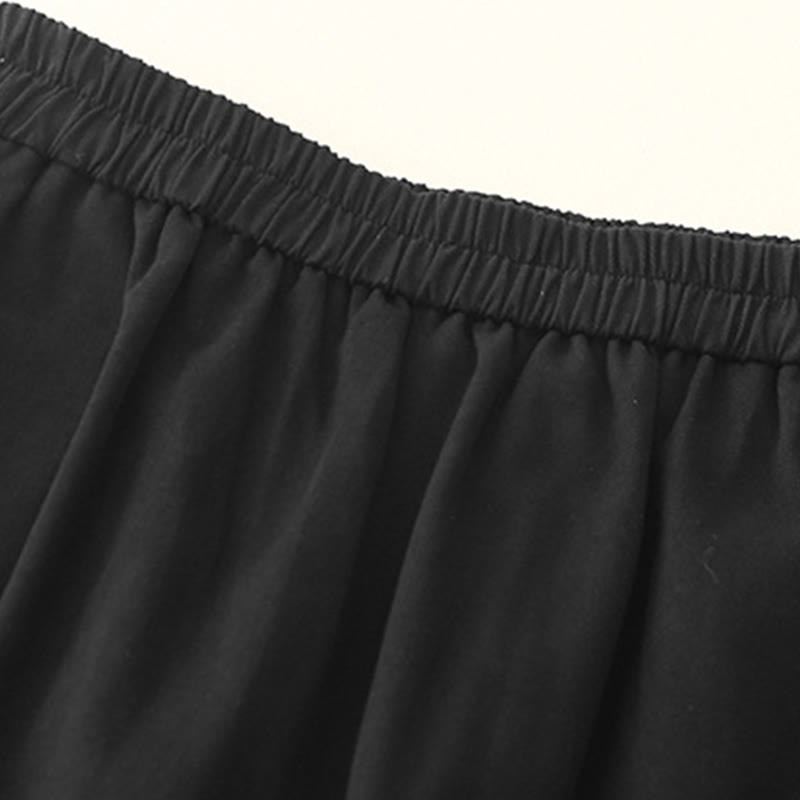 Buddha Stones Casual Snap Buttons Women's Cotton Polyester Pants With Pockets - image 10