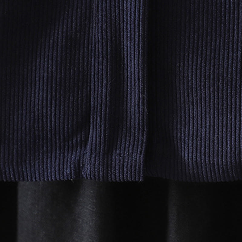 Buddha Stones Commute Plain Buttons Cotton Corduroy Women's Long Sleeve Shirt - image 5