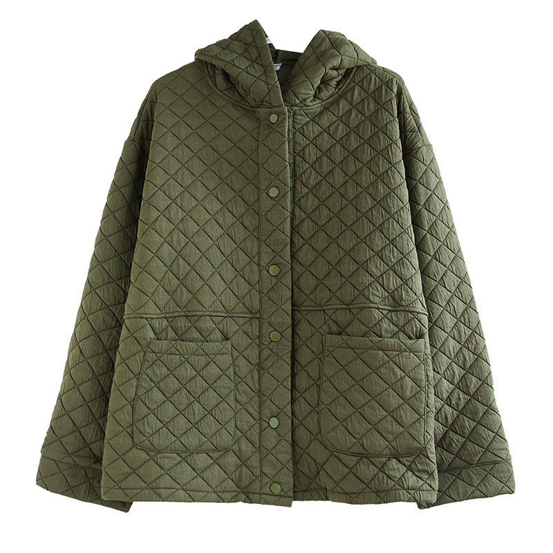 Buddha Stones Plain Hoodie Design Women's Cotton Thermal Long Sleeve Jacket With Pockets - image 7