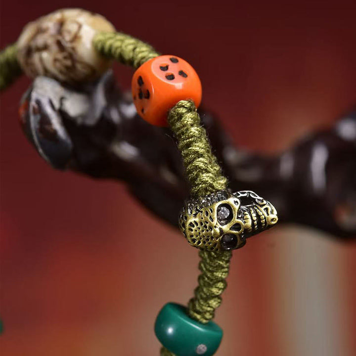 Buddha Stones Tibetan Dragon Pattern Dice Handmade Rope Bracelet - image 5