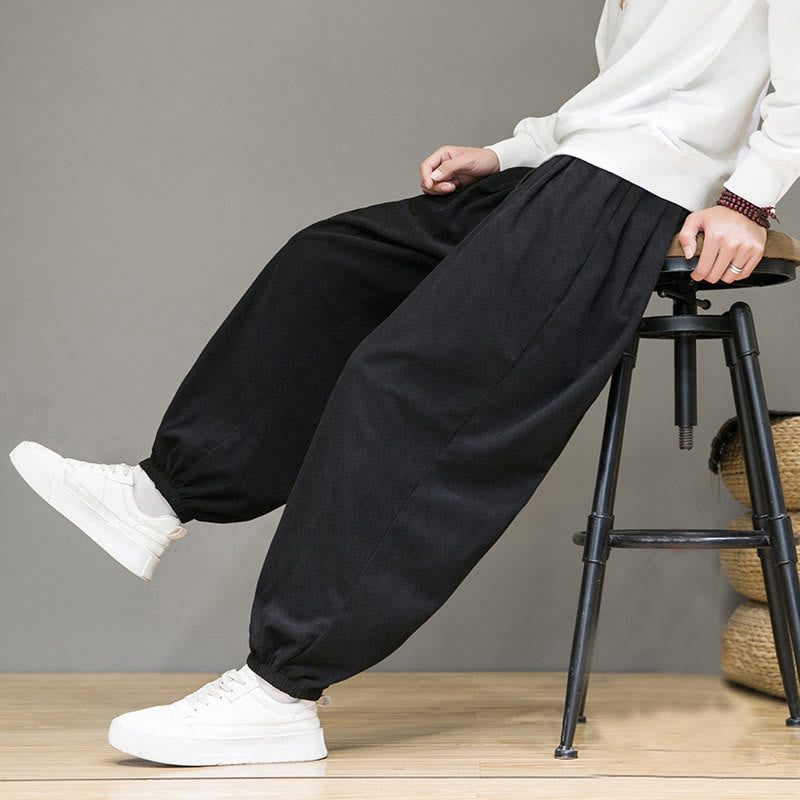 Buddha Stones Commute Plain Men's Thermal Fleece-Lined Ankle-Length Pants With Pockets - image 15