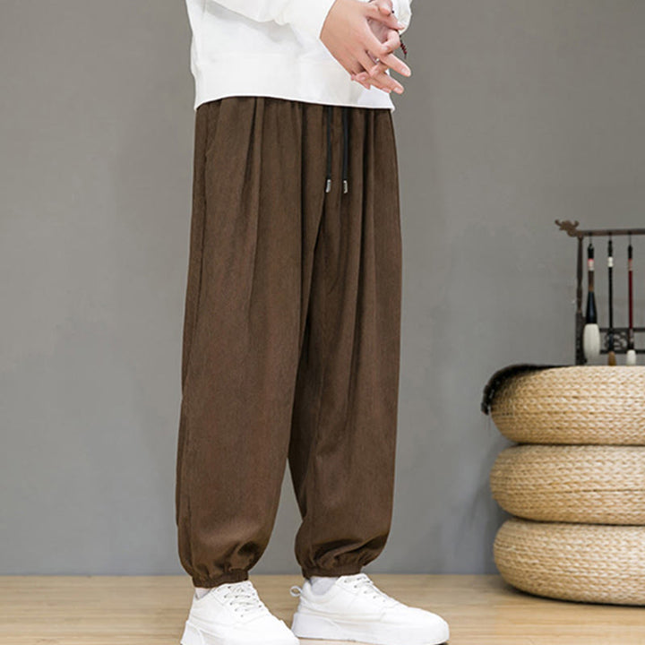 Buddha Stones Commute Plain Men's Thermal Fleece-Lined Ankle-Length Pants With Pockets - image 20