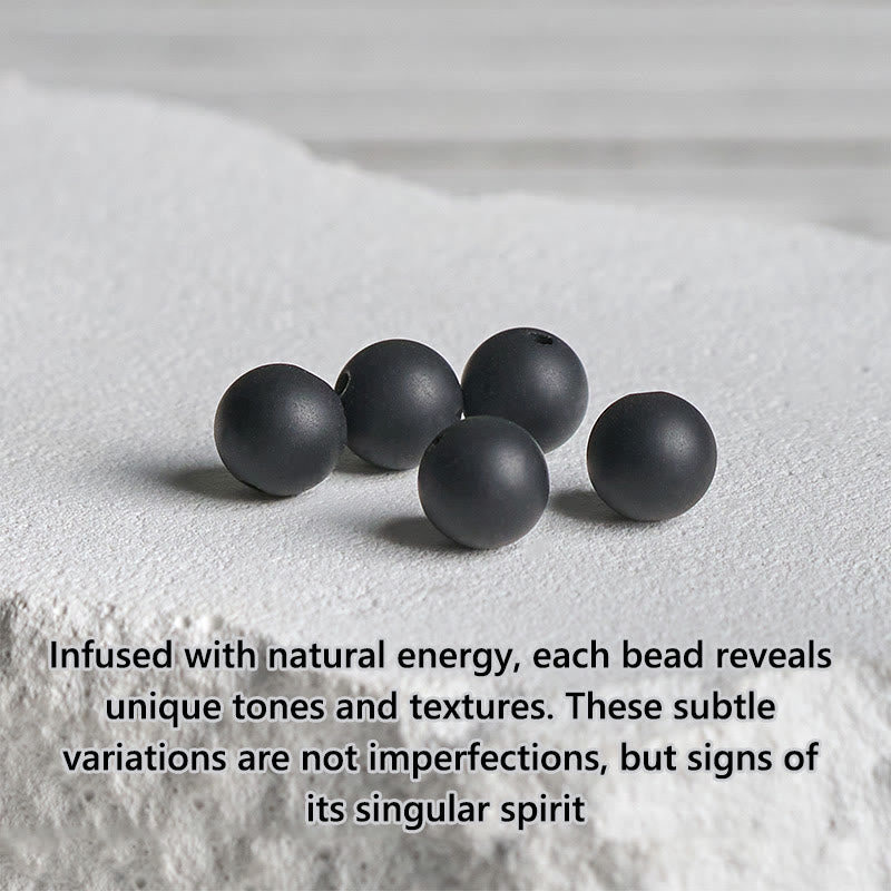 Buddha Stones Natural Frosted Black Onyx Picture Jasper Fortune Bracelet - image 6