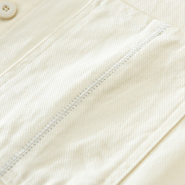 Buddha Stones Spring Commute Buttons Long Sleeve Shirt Men Cotton Clothing With Pockets - image 7