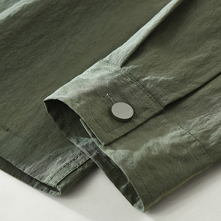 Buddha Stones Daily Long Sleeve Buttons Simple Design Men's Shirt With Pockets - image 8