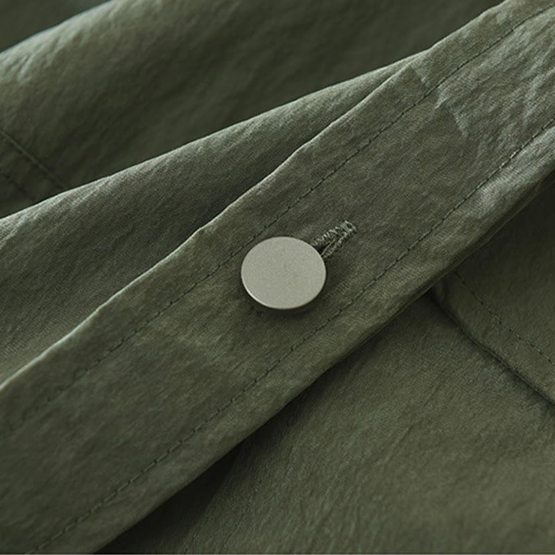 Buddha Stones Daily Long Sleeve Buttons Simple Design Men's Shirt With Pockets - image 6