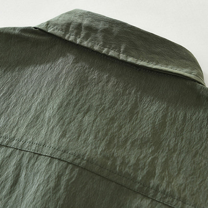 Buddha Stones Daily Long Sleeve Buttons Simple Design Men's Shirt With Pockets - image 3