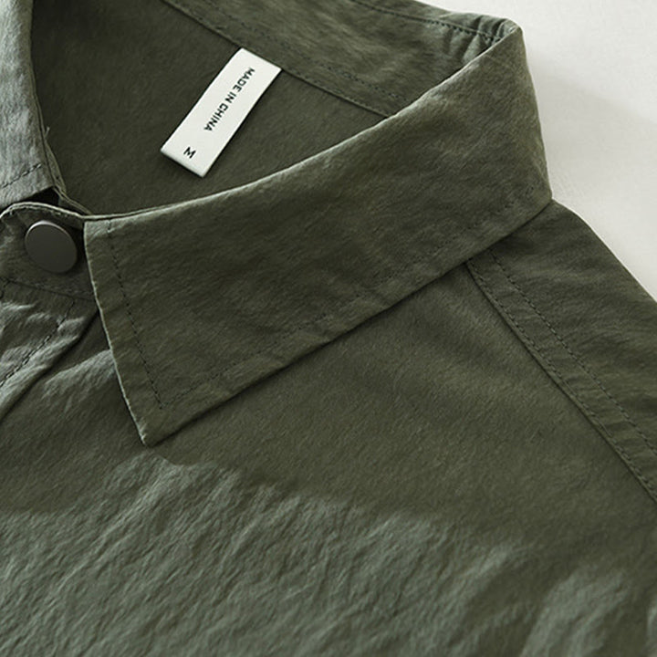 Buddha Stones Daily Long Sleeve Buttons Simple Design Men's Shirt With Pockets - image 4