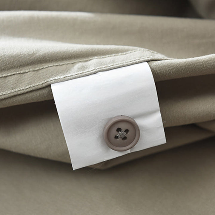 Buddha Stones Daily Plain Buttons Design Men's Long Sleeve Pure Cotton Shirt With Pockets - image 9