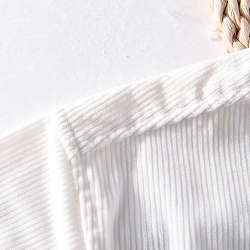 Buddha Stones Spring Plain Simple Buttons Design Corduroy Men's Long Sleeve Jacket With Pockets - image 8