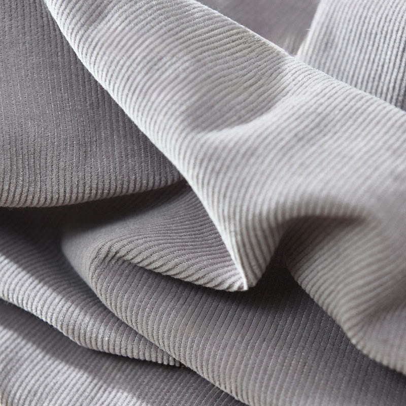 Buddha Stones Daily Plain Buttons Design Long Sleeve Men's Corduroy Pure Cotton Jacket With Pocket - image 15