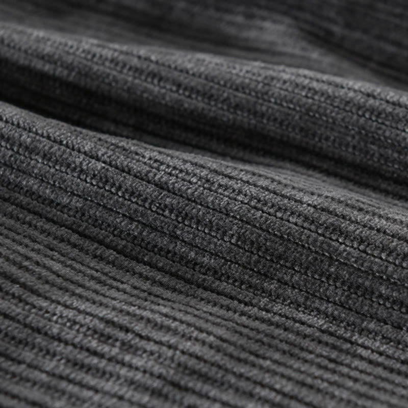 Buddha Stones Commute V-neck Simple Ribbed Texture Design Long Sleeve Men's Jacket - image 5