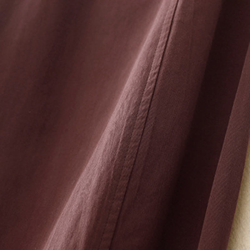 Buddha Stones Plain 7-8 Length Women's Harem Cotton Pants With Pockets - image 8