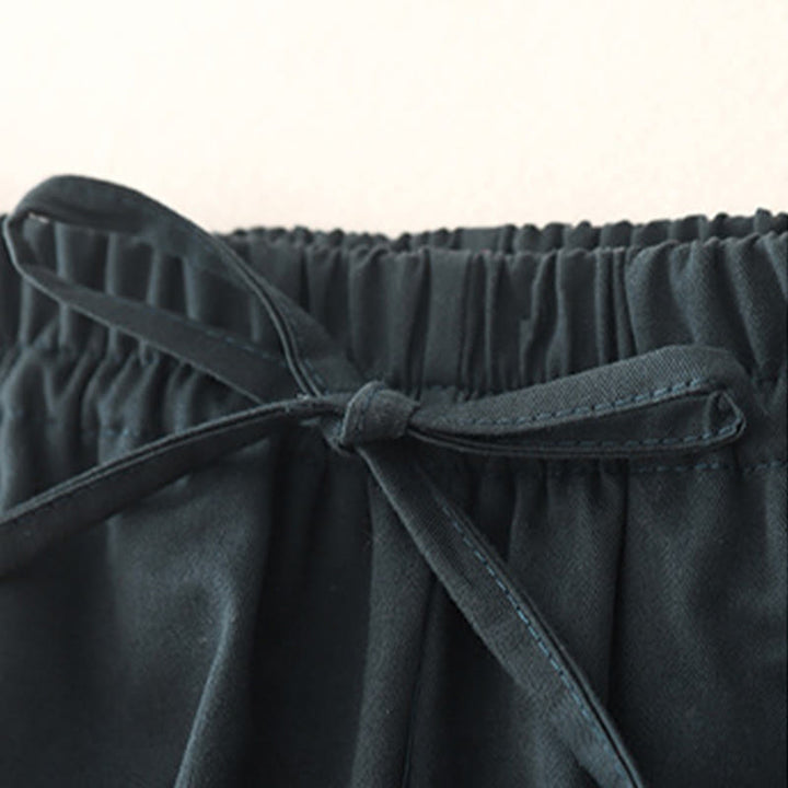 Buddha Stones Plain 7-8 Length Women's Harem Cotton Pants With Pockets - image 20