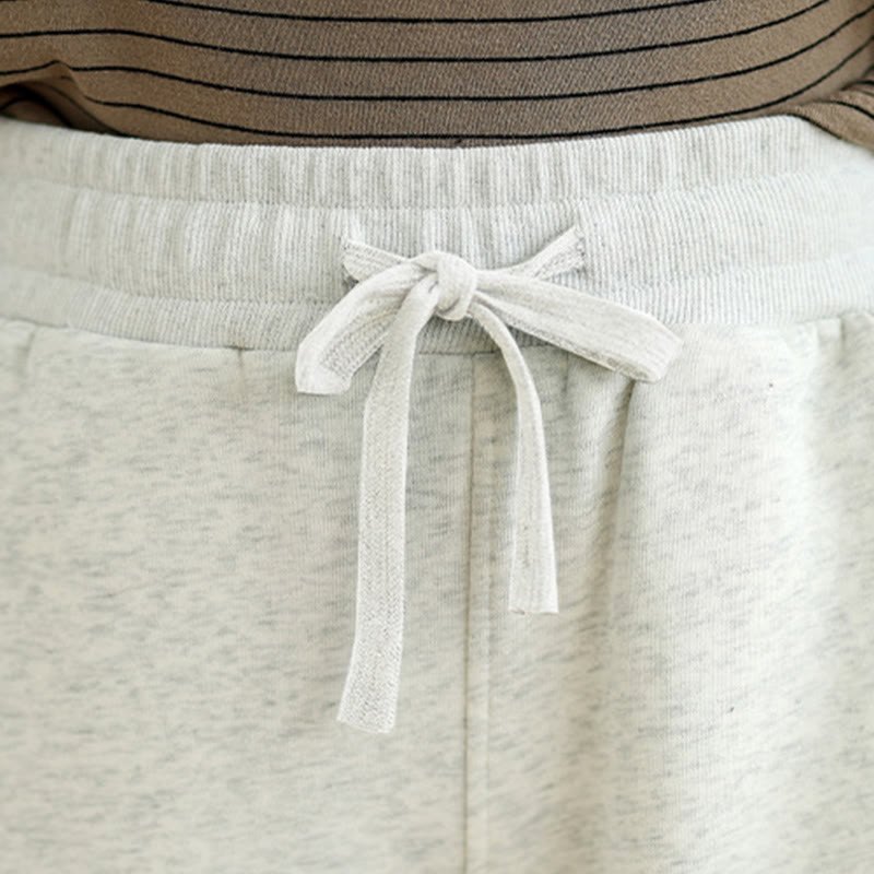 Buddha Stones Casual Plain Cotton Women's Wide Leg Pants With Pockets - image 9