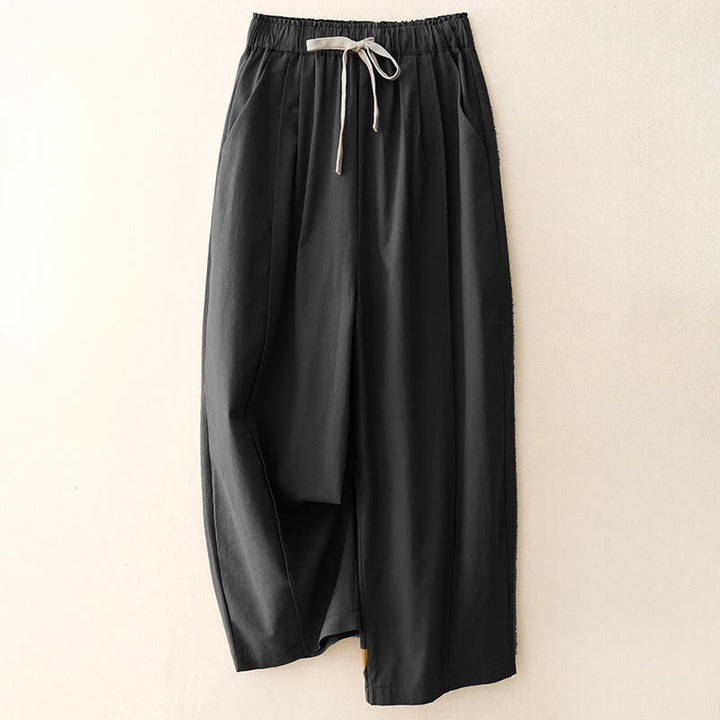 Buddha Stones Casual Rope Women's Cotton Polyester Pants With Pockets - Black - US8-10,UK/AU12-14,EU40-42 (2XL) - image 13