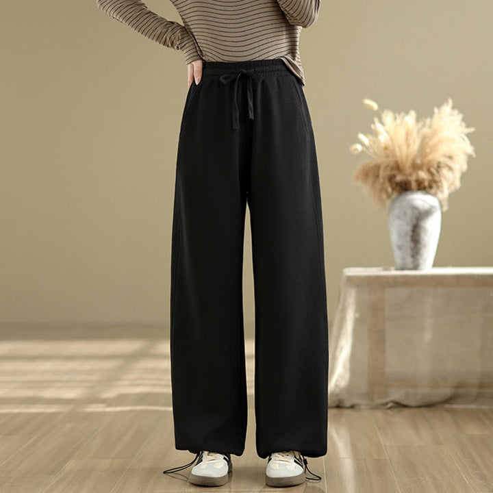 Buddha Stones Casual Rope Women's Cotton Straight-leg Pants With Pockets - image 10