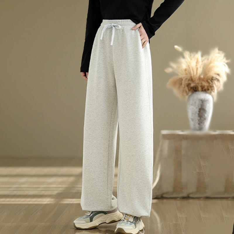 Buddha Stones Casual Rope Women's Cotton Straight-leg Pants With Pockets - image 14