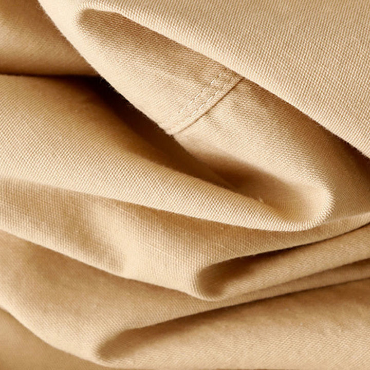 Buddha Stones Casual Women's Stand Collar Long Sleeve Design Plain Cotton Shirt - image 5