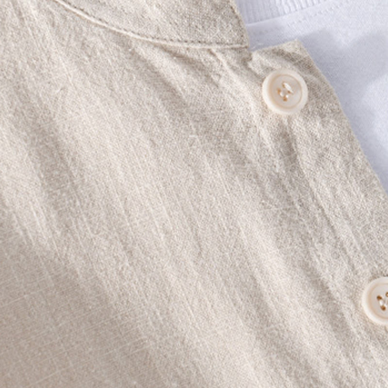 Buddha Stones Solid Long Sleeve Button Down Ramie Cotton Men's Shirts With Pockets - image 11