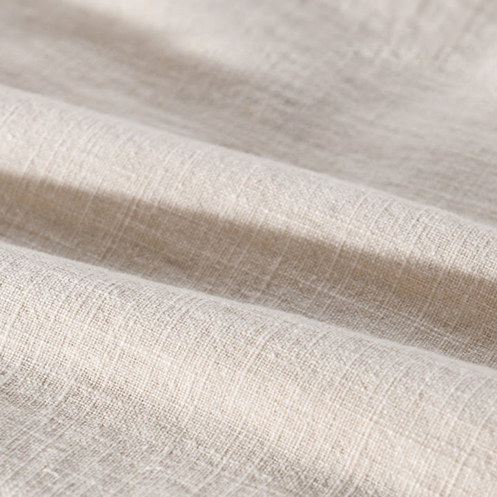 Buddha Stones Solid Long Sleeve Button Down Ramie Cotton Men's Shirts With Pockets - image 17