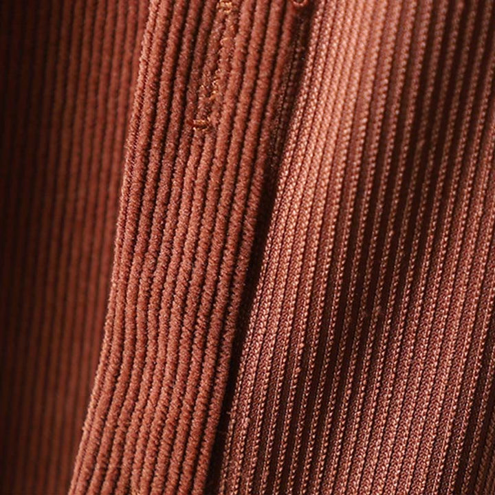 Buddha Stones Corduroy Women's Cotton Long Sleeve Jacket With Pockets - image 6