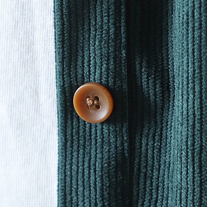 Buddha Stones Corduroy Women's Cotton Long Sleeve Jacket With Pockets - image 21