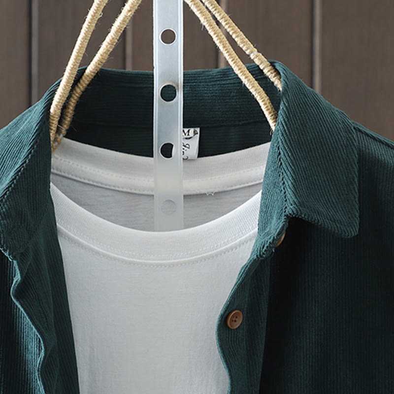 Buddha Stones Corduroy Women's Cotton Long Sleeve Jacket With Pockets - image 19