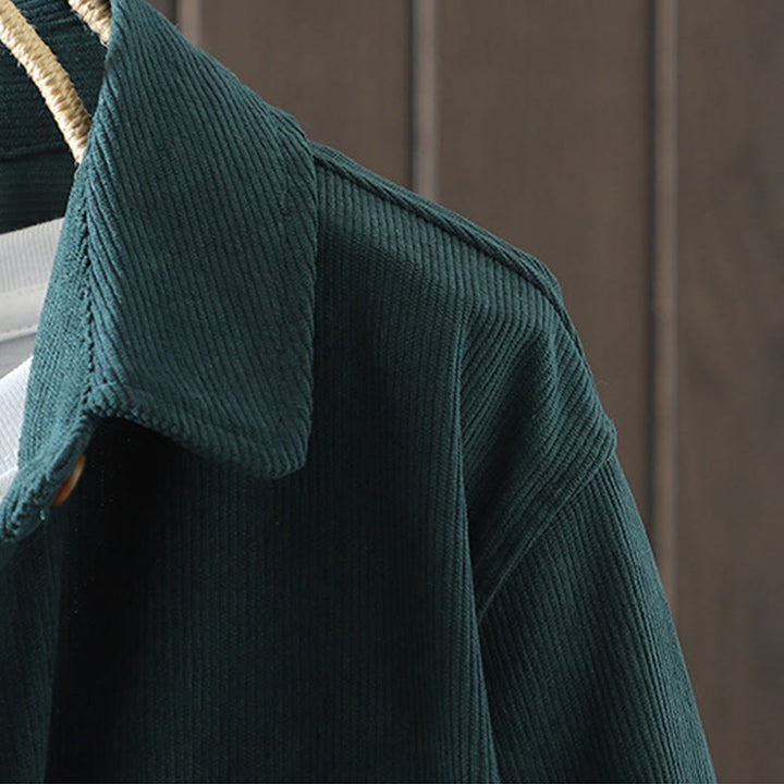 Buddha Stones Corduroy Women's Cotton Long Sleeve Jacket With Pockets - image 20