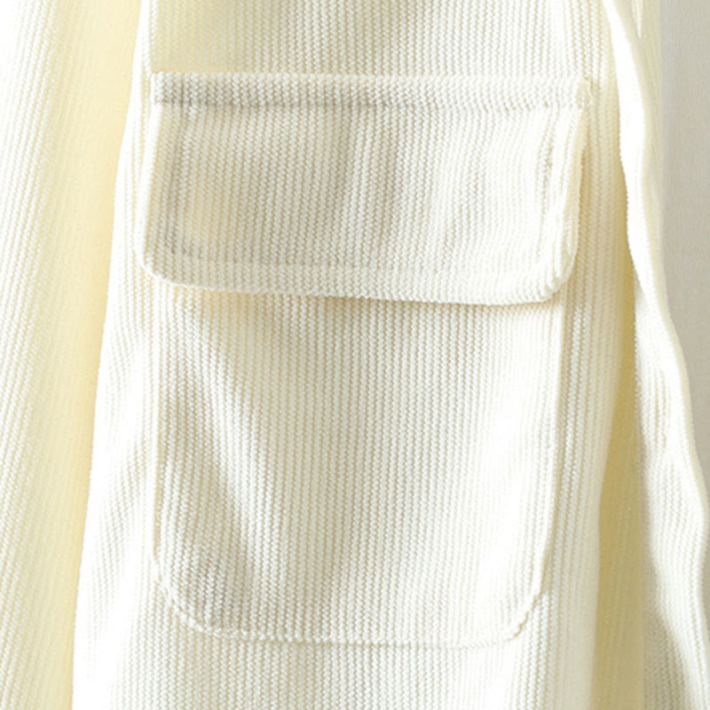 Buddha Stones Corduroy Women's Cotton Long Sleeve Jacket With Pockets - image 26